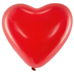 6 ballons coeur rouge