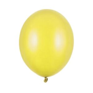 50 ballons jaune citron metallique SB14M 084 50