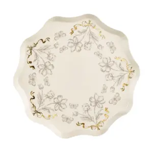6 Assiettes Fleurs 20cm TPP100