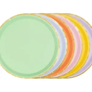 6 Assiettes en papier multicolores