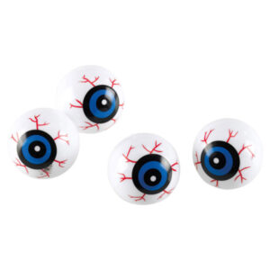 6 Balles Oeil ensanglante en plastique Halloween