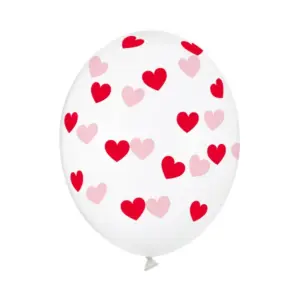 6 Ballons 30 cm Coeurs cristal clair SB14C 228 099B 6 1