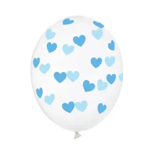 6 Ballons 30 cm Coeurs cristal clair SB14C 228 099B 6