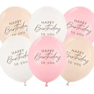 lot de 6 ballons Happy Birthday to you
