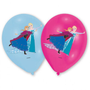 6 Ballons Reine des Neiges en latex