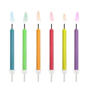 6 bougies multicouleur