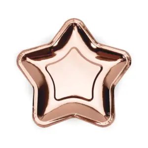 6 assiettes etoile rose gold 18 cm TPP11 019R