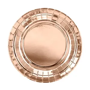 6 assiettes rondes Rose gold 23 cm TPP36 019R
