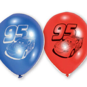 6 ballons Cars en latex imprimes