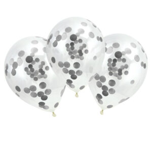 6 ballons confettis argent CD5192 ARG 1