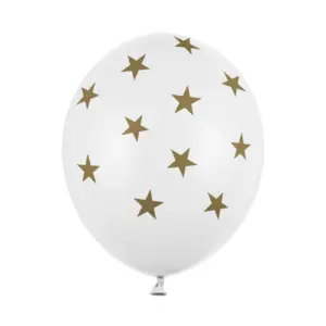 6 ballons noir etoiles 1