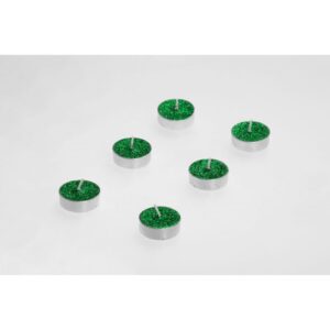 6 bougies chauffe plat vert