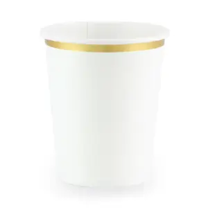6 gobelets Blanc et Or KPP30 008 EU1