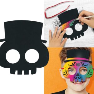 6 masques halloween a gratter