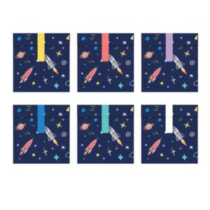 6 sacs papier theme espace TNSP6