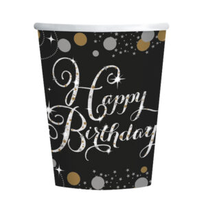 8 Gobelets Happy Birtday Or et argent 9900550