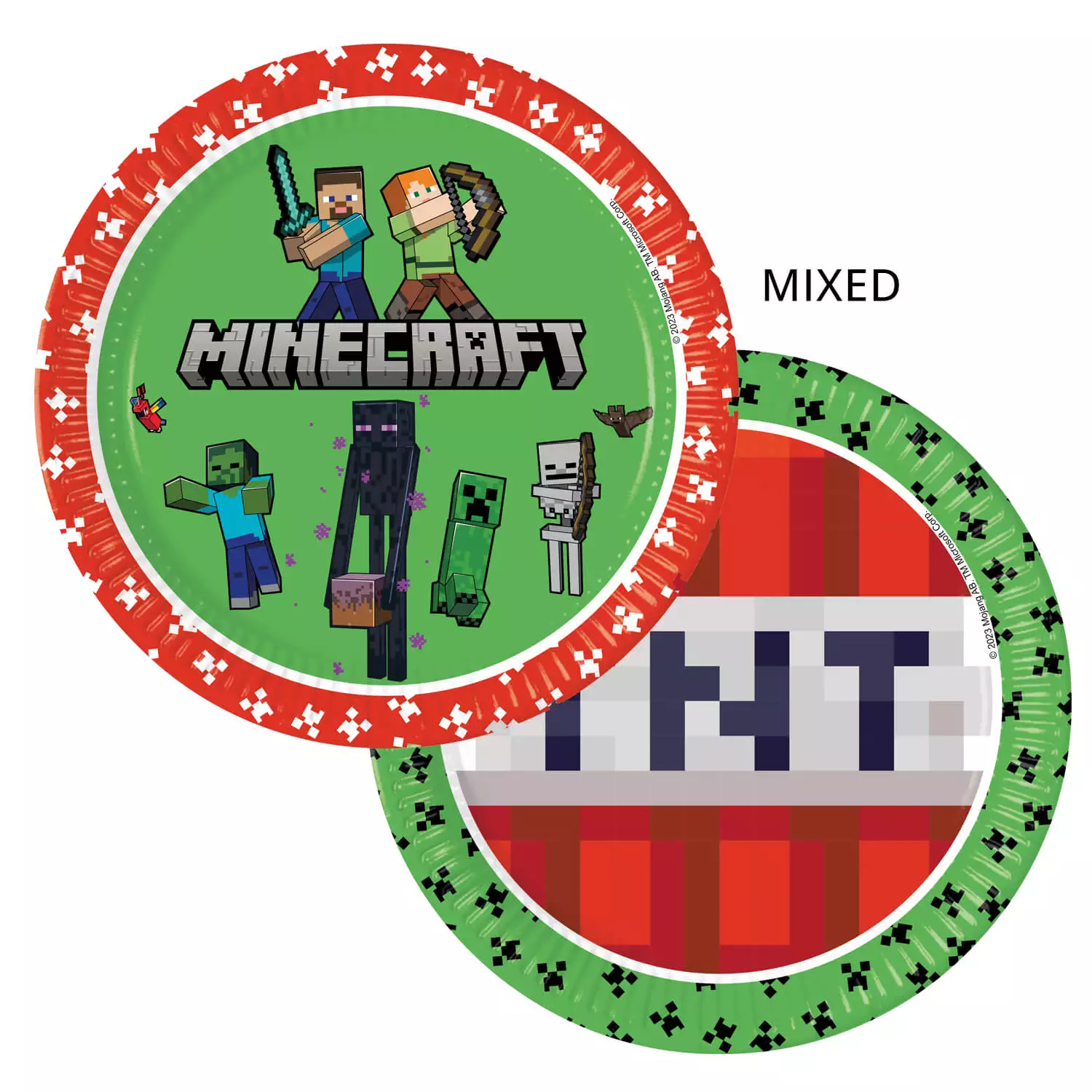8 assiettes 23cm Minecraft LMNC95441