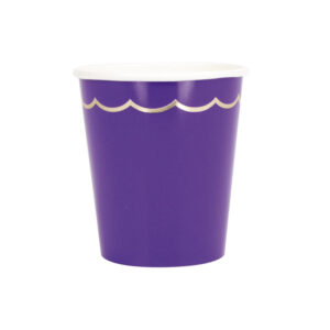 8 gobelets violet et or