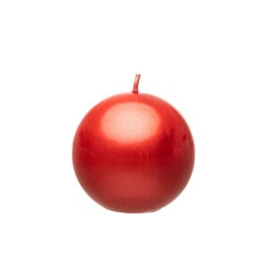 BOUGIE BOULE ROUGE METAL 80293 82