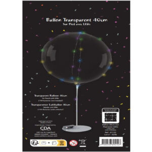 Ballon Boule transparent avec led sur pied