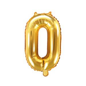 Ballon Chiffre 0 Dore 35 cm