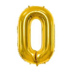 Ballon Géant Chiffre 0 Doré 66x88 cm
