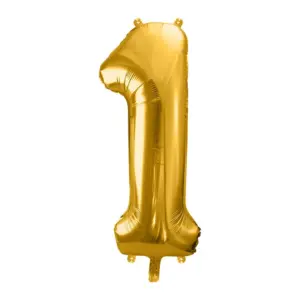 Ballon Géant Chiffre 1 Doré 66x88 cm