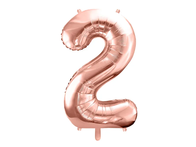 Ballon Chiffre 2 Rose gold
