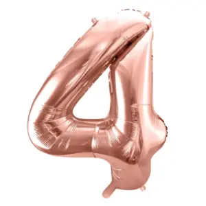 Ballon Chiffre 4 Rose gold