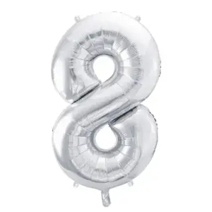 Ballon Géant Chiffre 8 argent 86