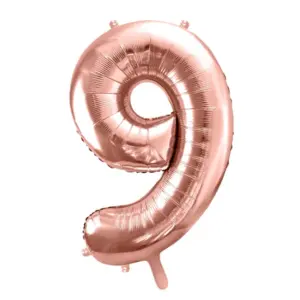 Ballon Chiffre 9 Rose gold