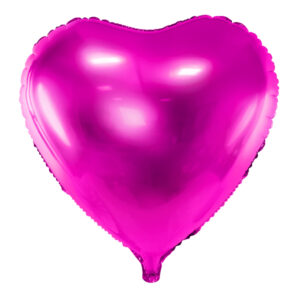 Ballon Mylar C ur rose fonce FB9M 006