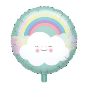 Ballon aluminium Arc en ciel et nuage 43cm 3925001