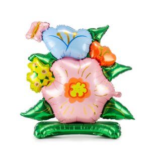 Ballon Fleurs avec support