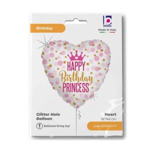 Ballon aluminium Happy Birthday Princess 36700GH P