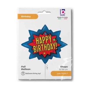 Ballon aluminium Happy Birthday super heros