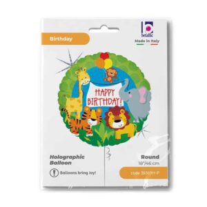 Ballon aluminium anniversaire jungle 1