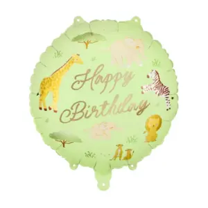 Ballon aluminium anniversaire jungle 1