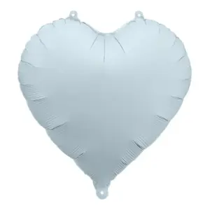 Ballon coeur bleu mat