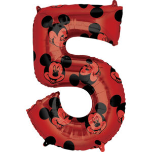 Ballon helium chiffre 5 Mickey Mouse