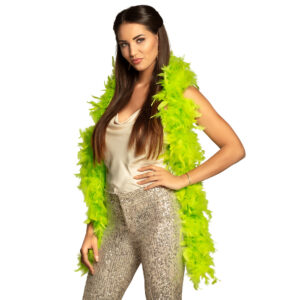Boa en plumes vert