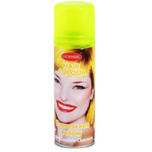 spray cheveux jaune fluo