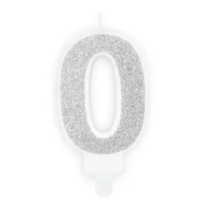 Bougie Chiffre 0 argent