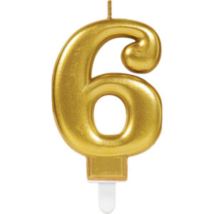 Bougie Anniversaire Chiffre 6 rose gold U19620 1