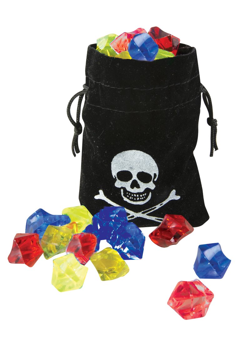Bourse de pirate avec diamants
