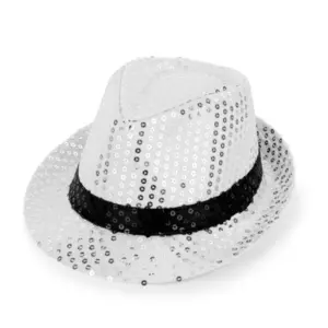 Chapeau borsalino a sequins noir 1
