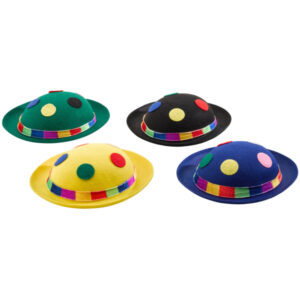 Chapeau melon en tissu clown adulte modele aleatoire 7511