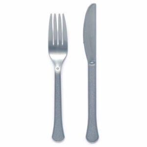 Couverts en plastique Graphite 24 pieces 9915411 215
