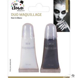 Tube de maquillage blanc et noir