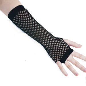 Gants mi long resille Noir 90303